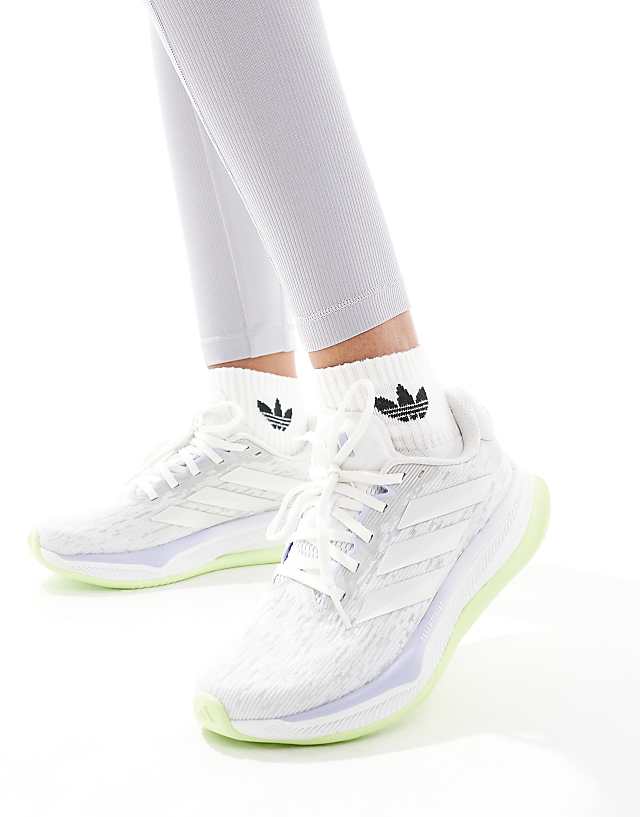 asos adidas Running Supernova Comfortglide trainers in lime grey and silver