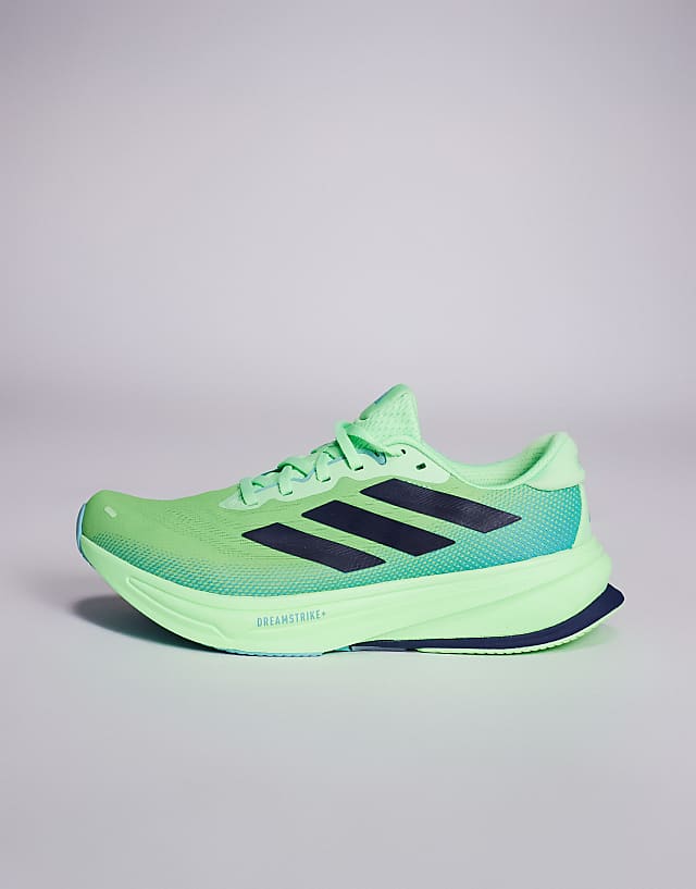 Asos Adidas Running Supernova Rise 2 Trainers In Green And Blue