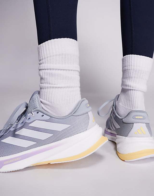 Asos Adidas Running Supernova Rise 2 Trainers In Grey And Silver