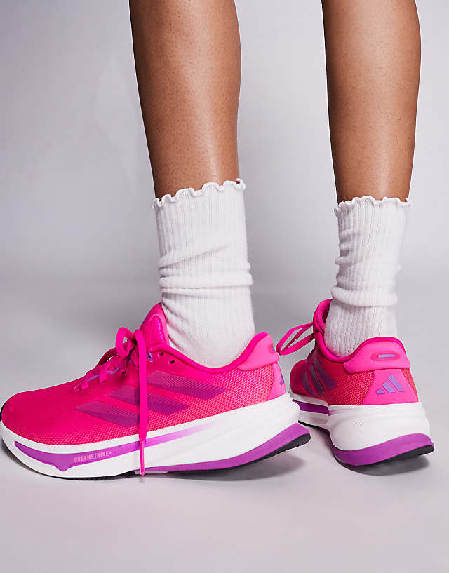 Asos Adidas Running Supernova Rise 2 Trainers In Pink And White