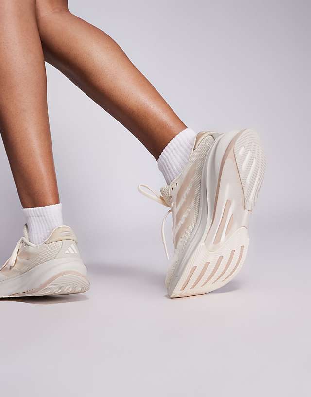 Asos Adidas Running Supernova Rise 2 Trainers In White And Beige