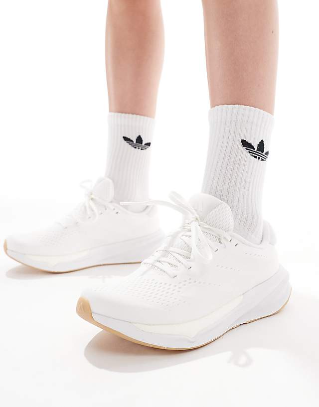 asos adidas Running Supernova Stride 2 in triple white