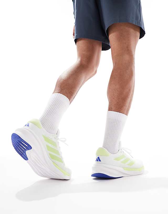 Asos Adidas Running Supernova Stride 2 In White And Lime