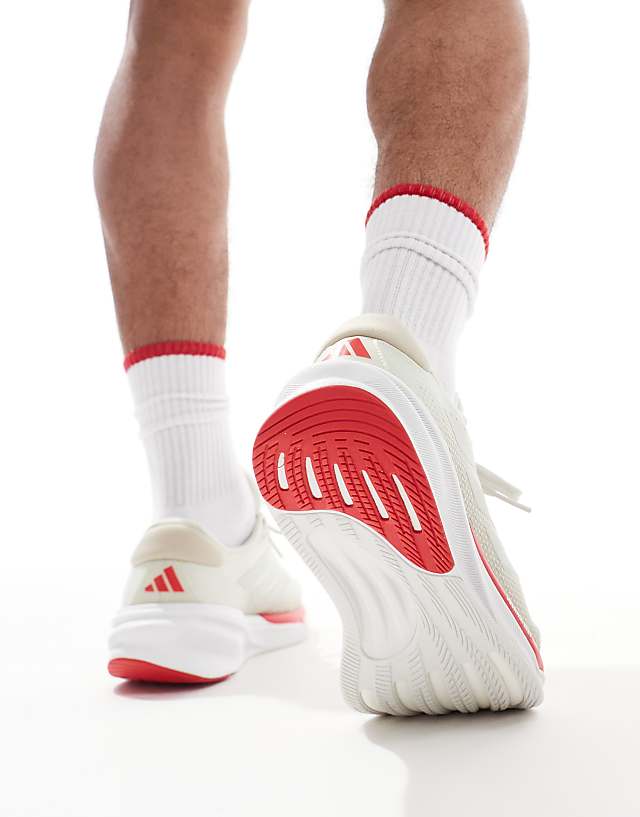 Asos Adidas Running Supernova Stride 2 In White And Red