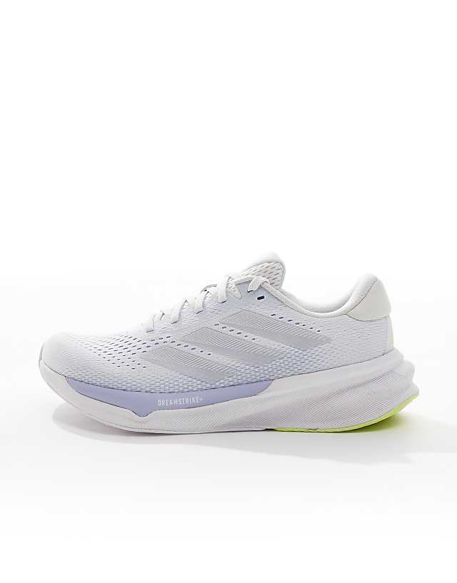 Asos Adidas Running Supernova Stride 2 Trainers In Grey Violet And Lime