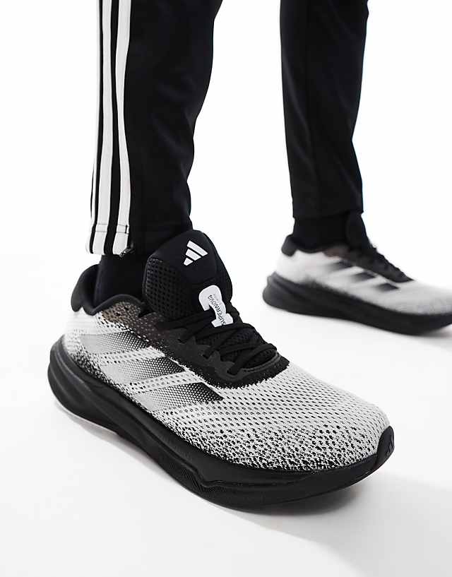 asos adidas Running Supernova Stride trainers in black