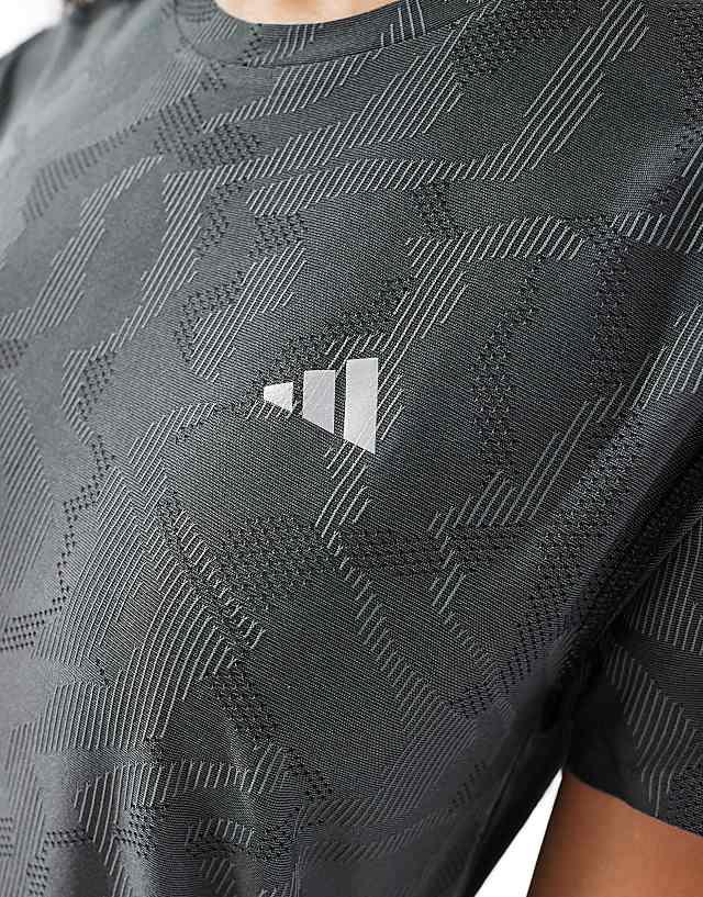 Asos Adidas Running Ultimate Heat.rdy Engineered T-shirt In Multi