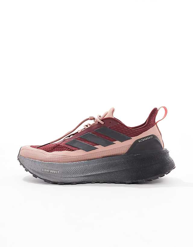 Asos Adidas Running Ultraboost 5 Climawarm Trail Trainers In Burgundy And Black