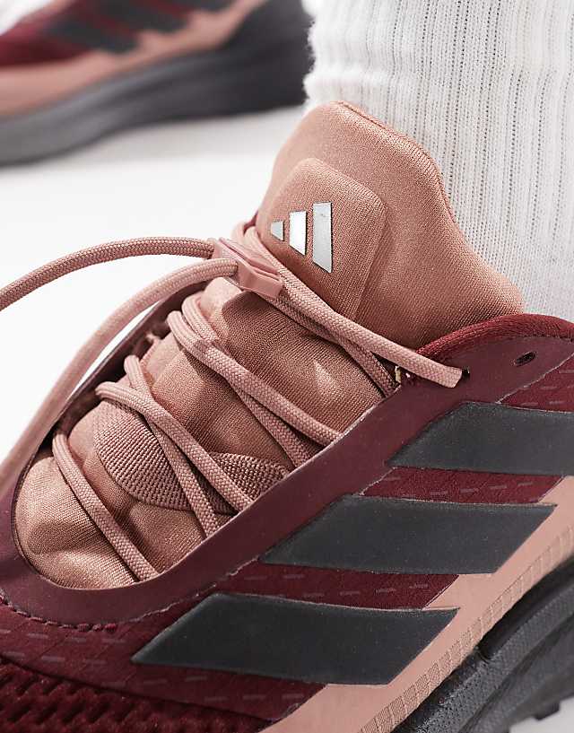 Asos Adidas Running Ultraboost 5 Climawarm Trail Trainers In Burgundy And Black