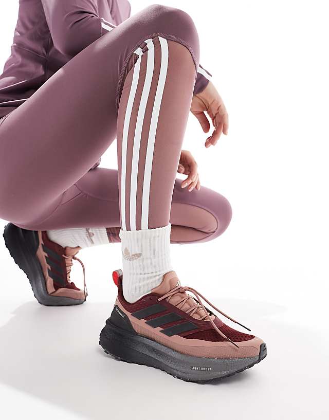 asos adidas Running Ultraboost 5 Climawarm trail trainers in burgundy and black