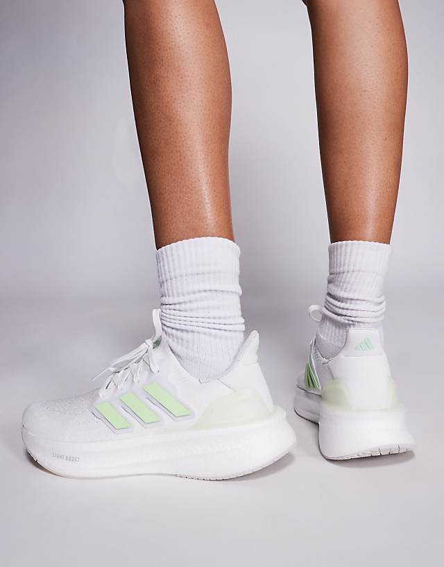 Asos Adidas Running Ultraboost 5 In White And Green