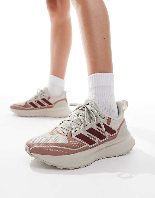 asos adidas Running Ultrarun 5 trainers in burgundy and pink