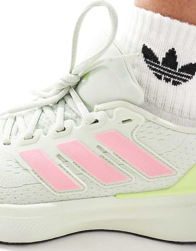 Asos Adidas Running Ultrarun 5 Trainers In Sage Green And Pink