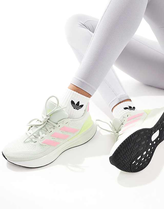 asos adidas Running Ultrarun 5 trainers in sage green and pink