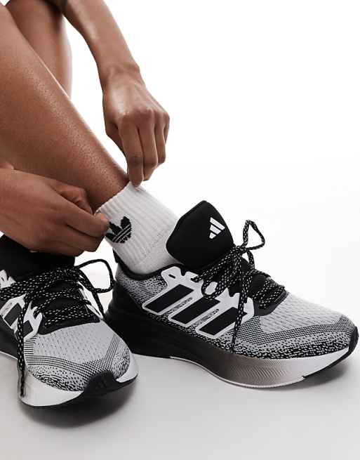 Asos Adidas Running Ultrarun 5 Trainers In White And Black