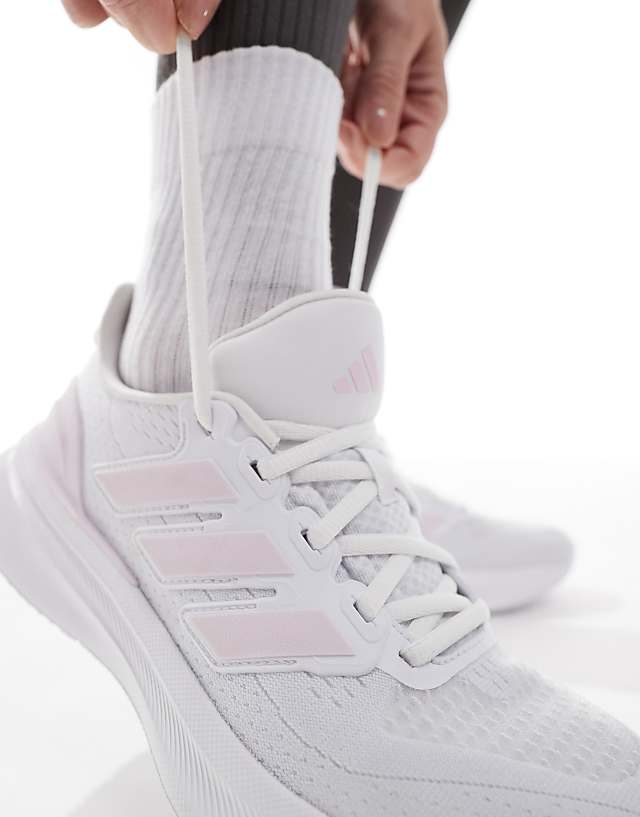 Asos Adidas Running Ultrarun 5 Trainers In White And Pink