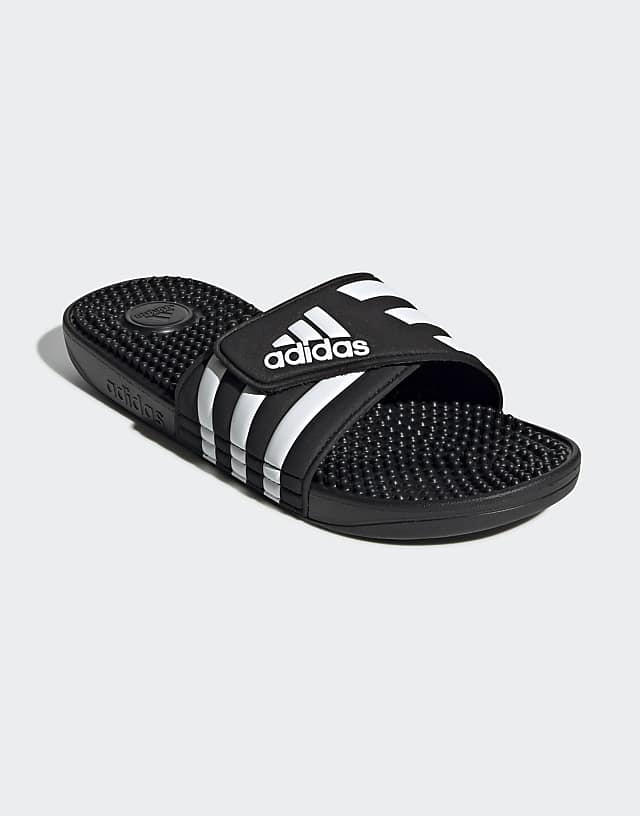 Asos Adidas Sportswear Adissage Sliders In Black And White