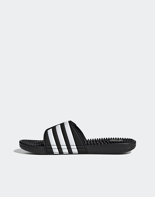 Asos Adidas Sportswear Adissage Sliders In Black And White