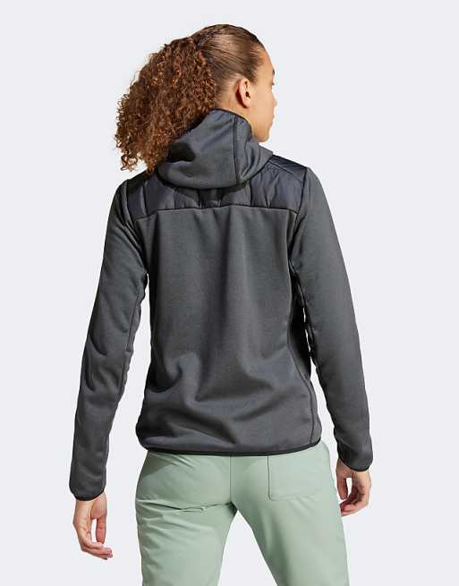 Asos Adidas Terrex Multi Hybrid Insulated Hooded Jacket In Black