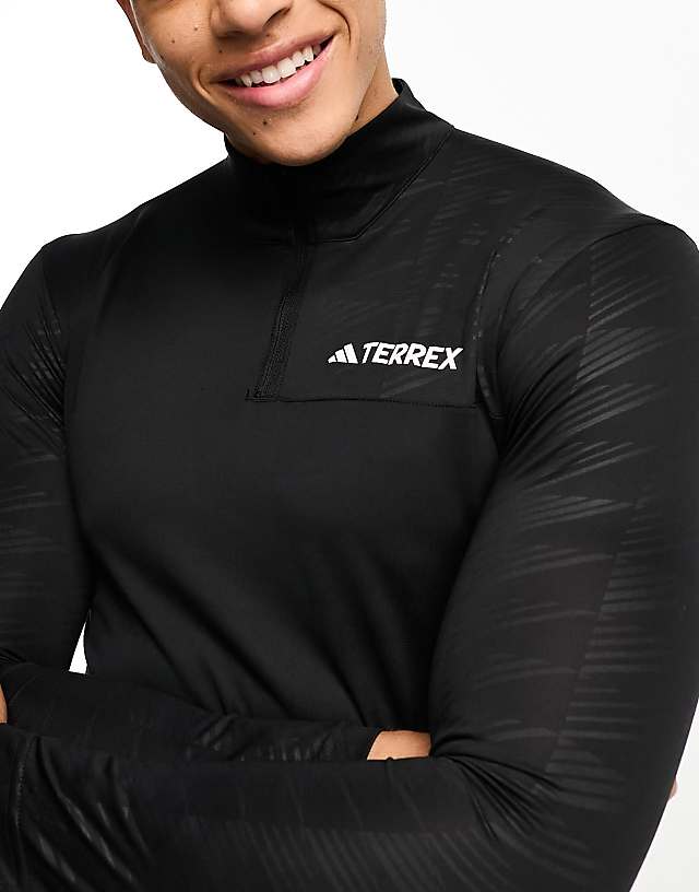Asos Adidas Terrex Outdoor Foundation Long Sleeve T-shirt In Black