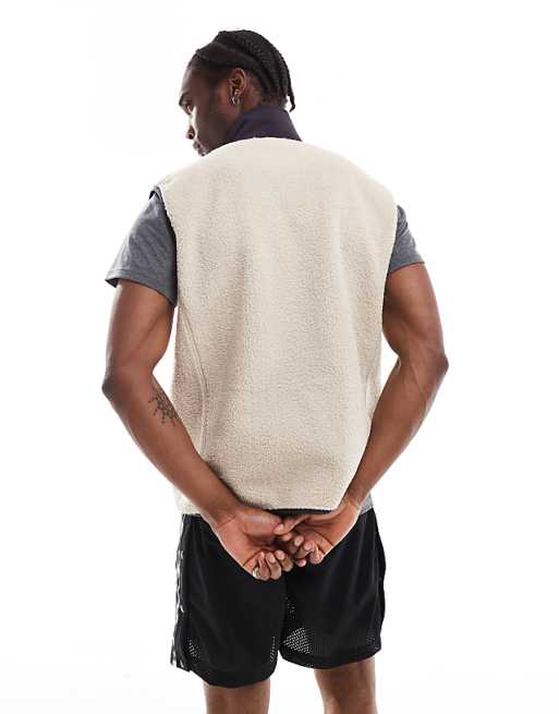 Asos Adidas Terrex Unisex Teddy Fleece Gilet In Beige