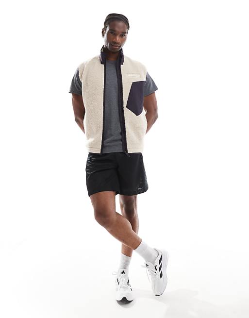 Asos Adidas Terrex Unisex Teddy Fleece Gilet In Beige