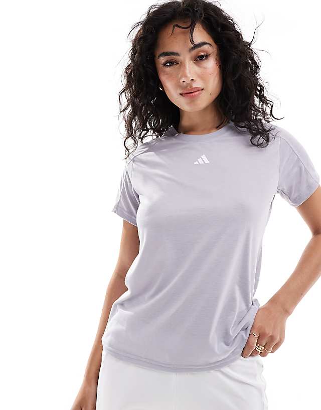 asos adidas Training aeroready essentials t-shirt in grey