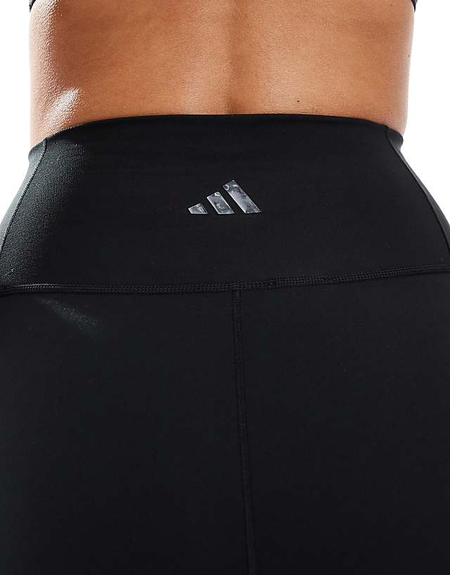 Asos Adidas Training All Me Flare Leggings In Black / Black