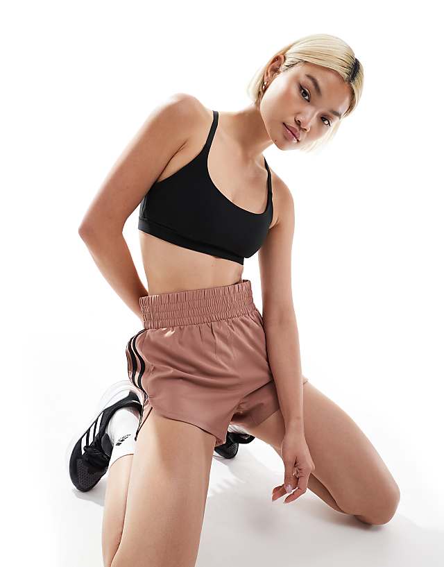Asos Adidas Training All Me Light Support Sports Bra In Black