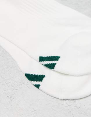 Asos Adidas Training Crew Socks In White Blue Green 3 Pack