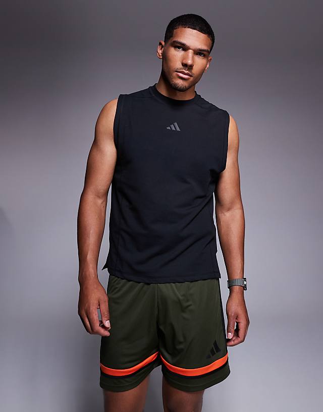 asos adidas Training D4T sleeveless t-shirt in black