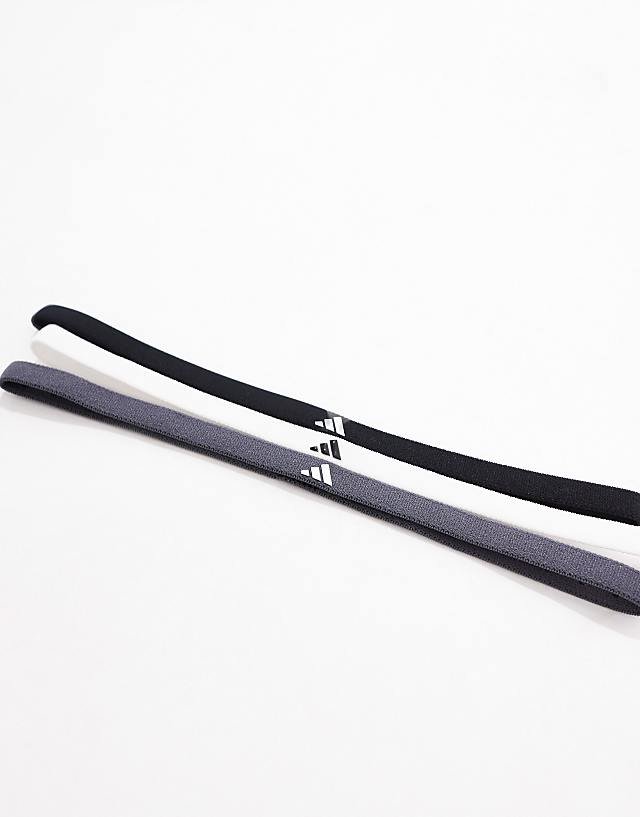 Asos Adidas Training Elastic Headband 3 Pack In Mono