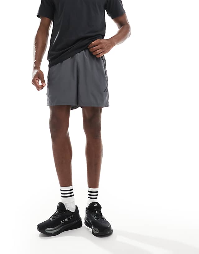 Asos Adidas Training Essentials 5 Inch Woven Shorts In Grey