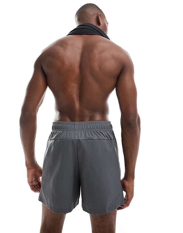 Asos Adidas Training Essentials 5 Inch Woven Shorts In Grey