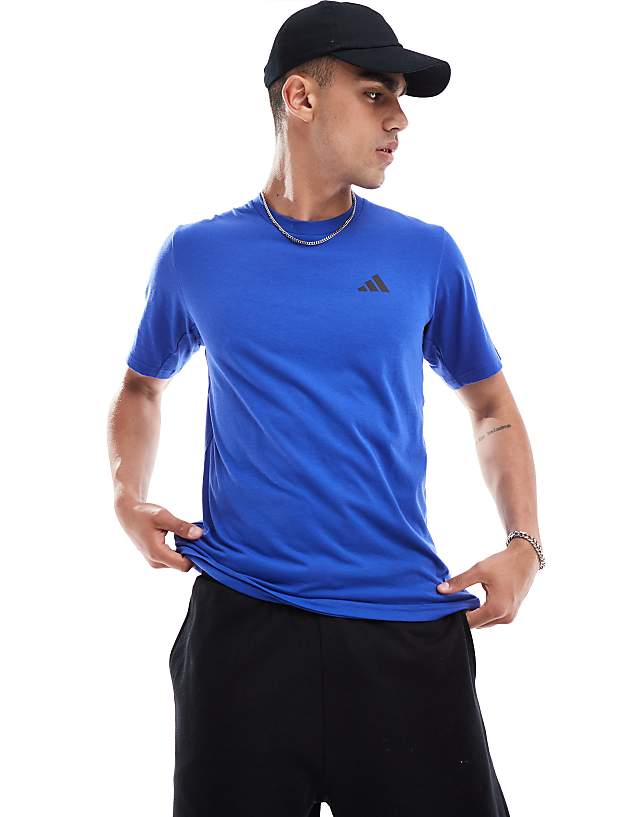 asos adidas Training essentials feelready t-shirt in blue