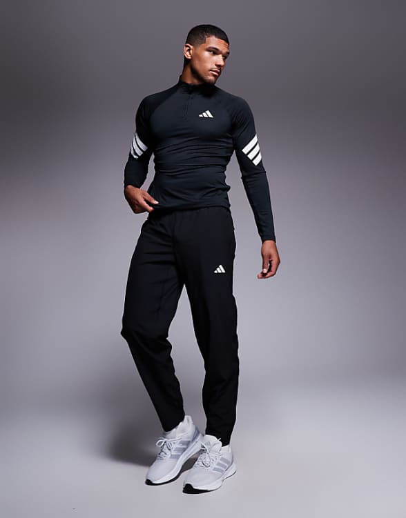 asos adidas Training essentials woven joggers in black