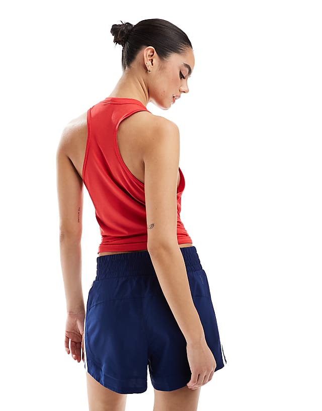Asos Adidas Training High Waist Pacer Short In Navy