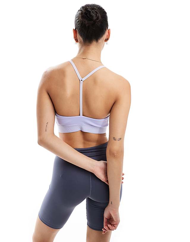 Asos Adidas Training Hyperglam PWR Medium Support Sports Bra In Lilac