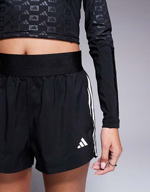 Asos Adidas Training Hyperglam Woven Shorts In Black