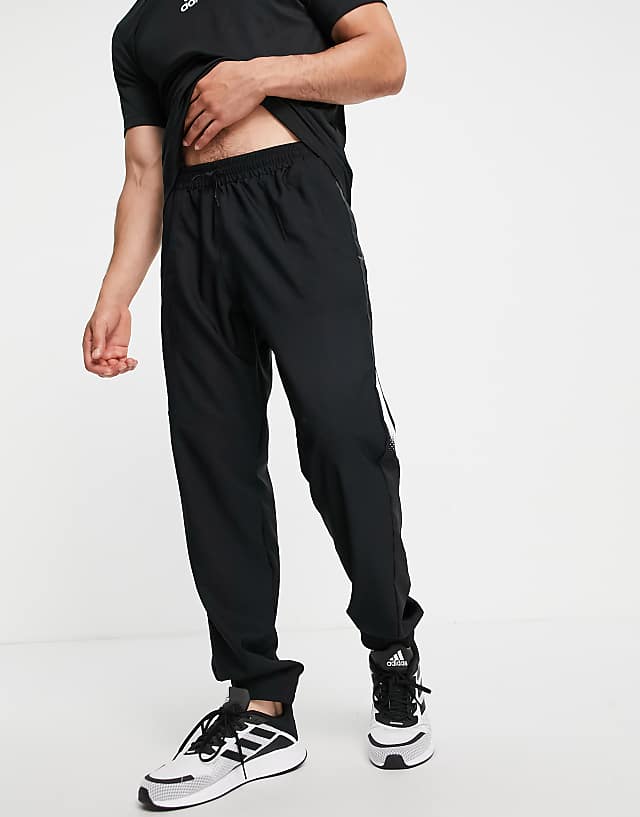Asos Adidas Training Joggers With Contrast Panels In Black