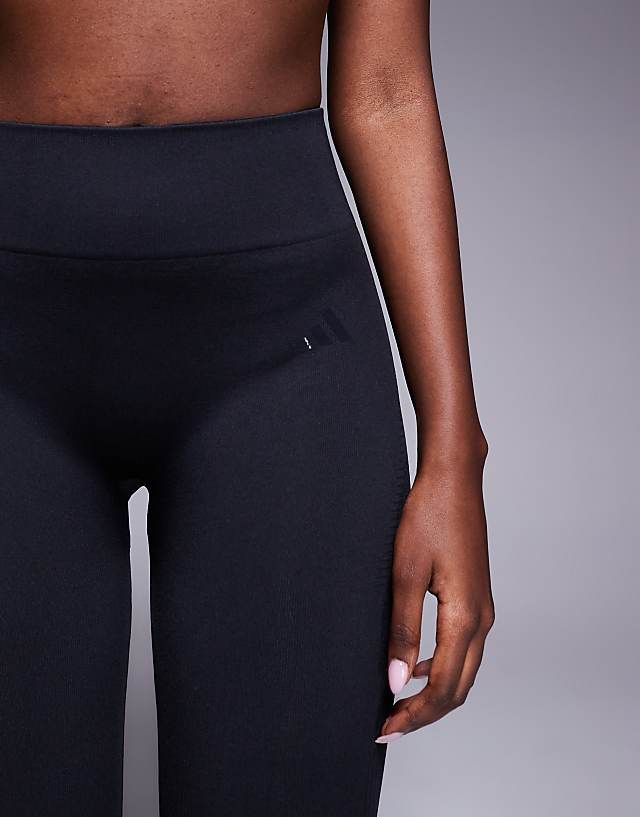 Asos Adidas Training Knitted Full Length Leggings In Black