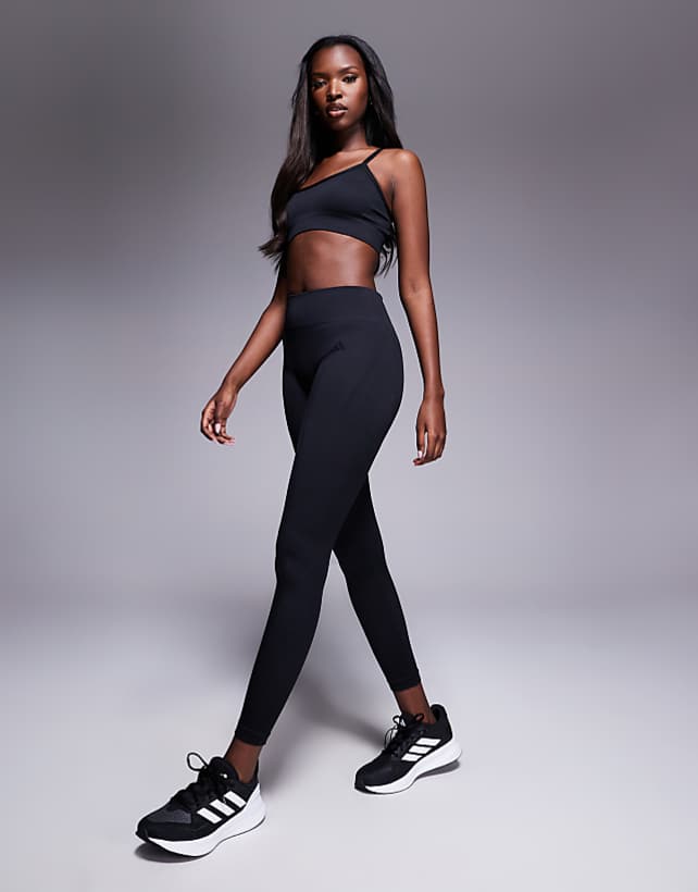asos adidas Training knitted full length leggings in black