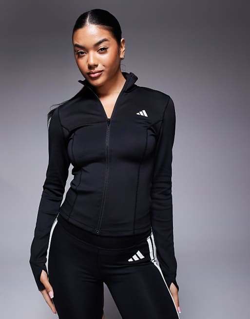 asos adidas Training Optime essentials jacket in black