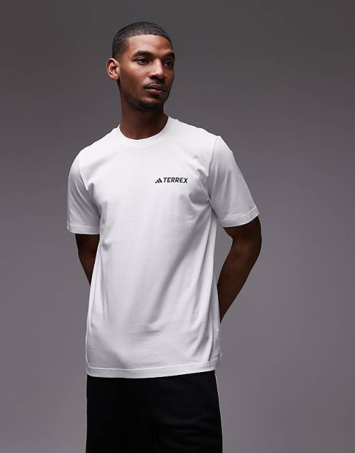 Asos Adidas Training Outdoor Terrex T-shirt With Chest Logo In White