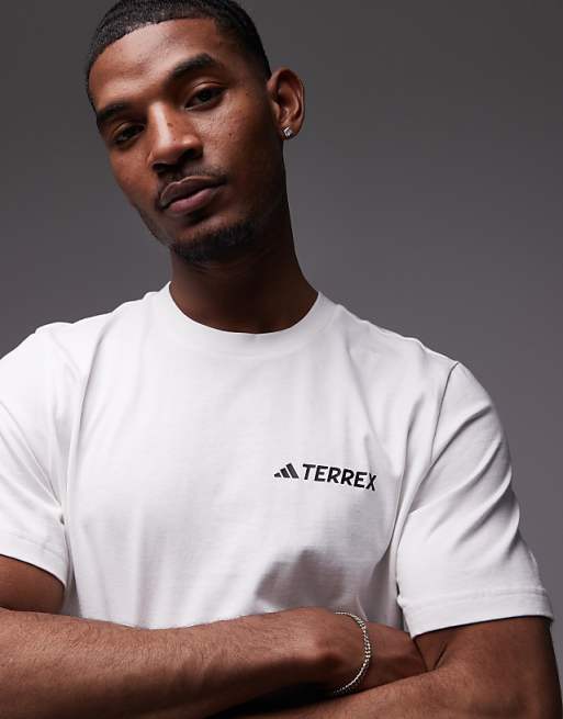 Asos Adidas Training Outdoor Terrex T-shirt With Chest Logo In White