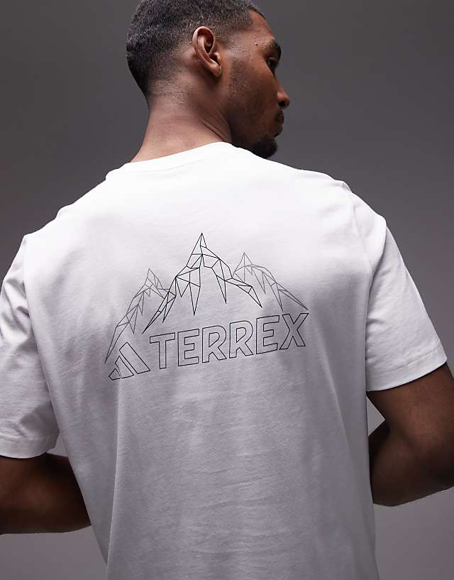 asos adidas Training Outdoor Terrex t-shirt with chest logo in white