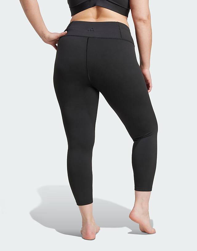 Asos Adidas Training Plus All Me 7/8 Leggings In Black