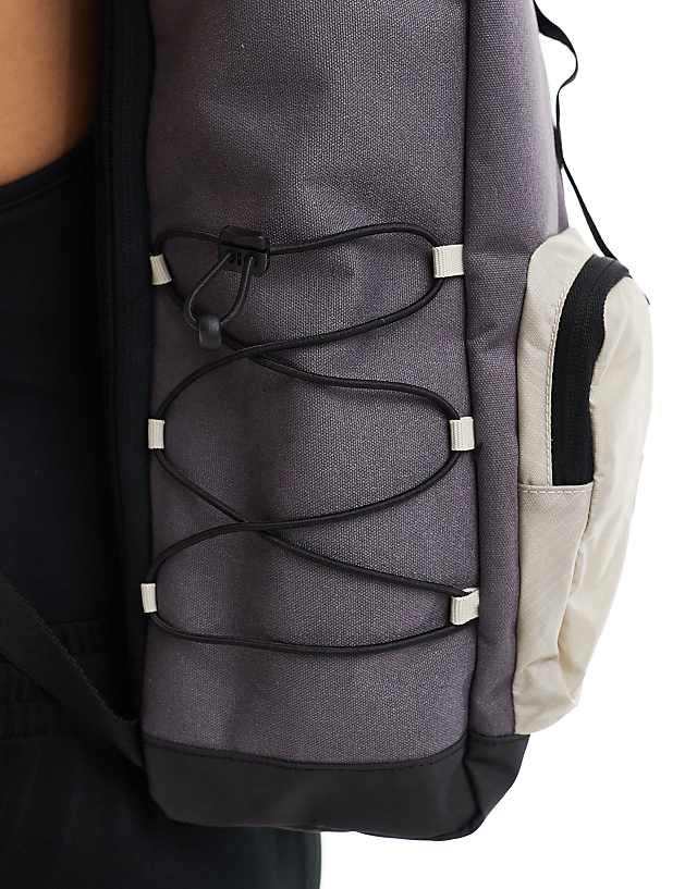 Asos Adidas Training Roll Top Backpack In Grey And Stone