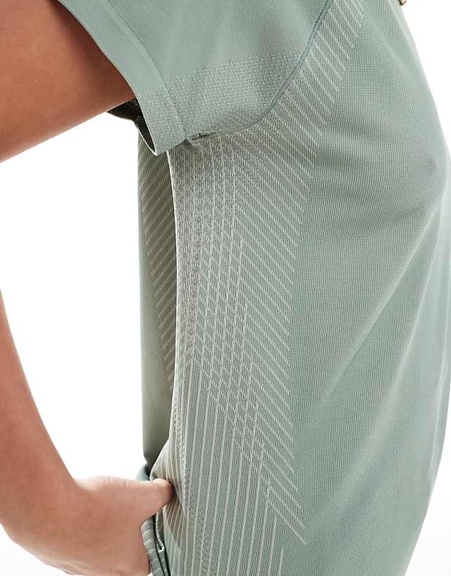 Asos Adidas Training Seamless T-shirt In Silver Green