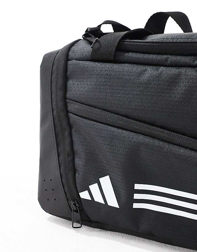 Asos Adidas Training Small Duffle Bag In Black And White